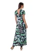 Butterfly Print V Neck Empire Waist Kimono Cap Sleeve Maxi Dress sold by 24/7 Comfort Apparel
