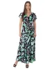 Butterfly Print V Neck Empire Waist Kimono Cap Sleeve Maxi Dress sold by 24/7 Comfort Apparel