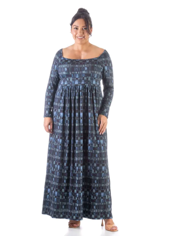 Grey Long Sleeve Pleated Plus Size Maxi Dress sold by 24/7 Comfort Apparel