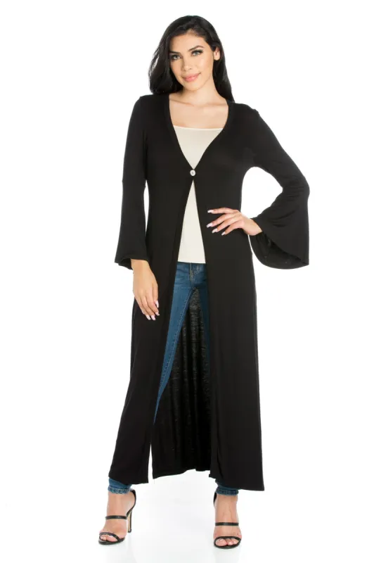 Bell Sleeve Maxi Length Cardigan Duster sold by 24/7 Comfort Apparel