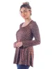 Brown Scoop Neck Long Sleeve Tunic Top sold by 24/7 Comfort Apparel
