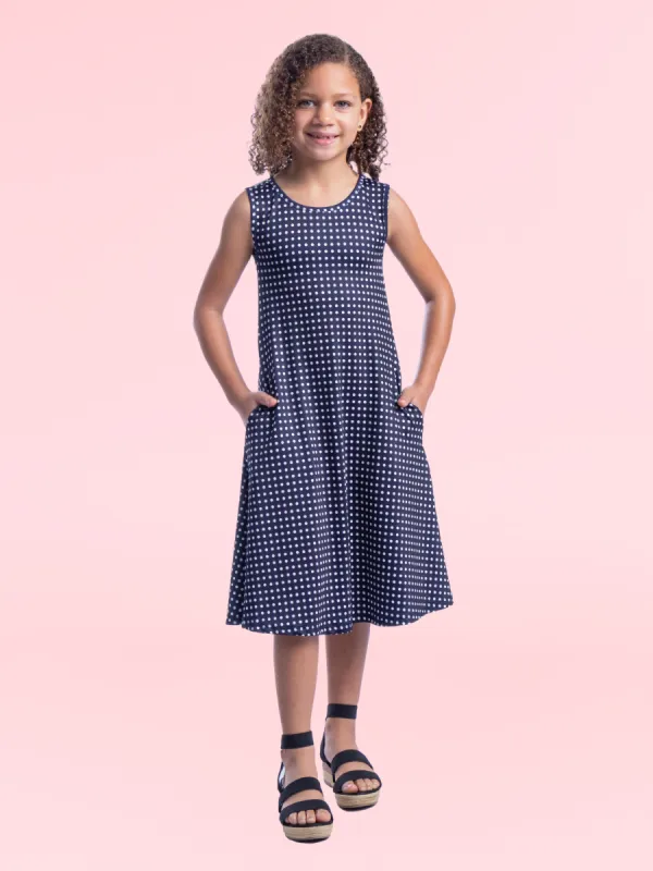 Girls Polka Dot Sleeveless With Pockets Short Dress sold by 24/7 Comfort Apparel