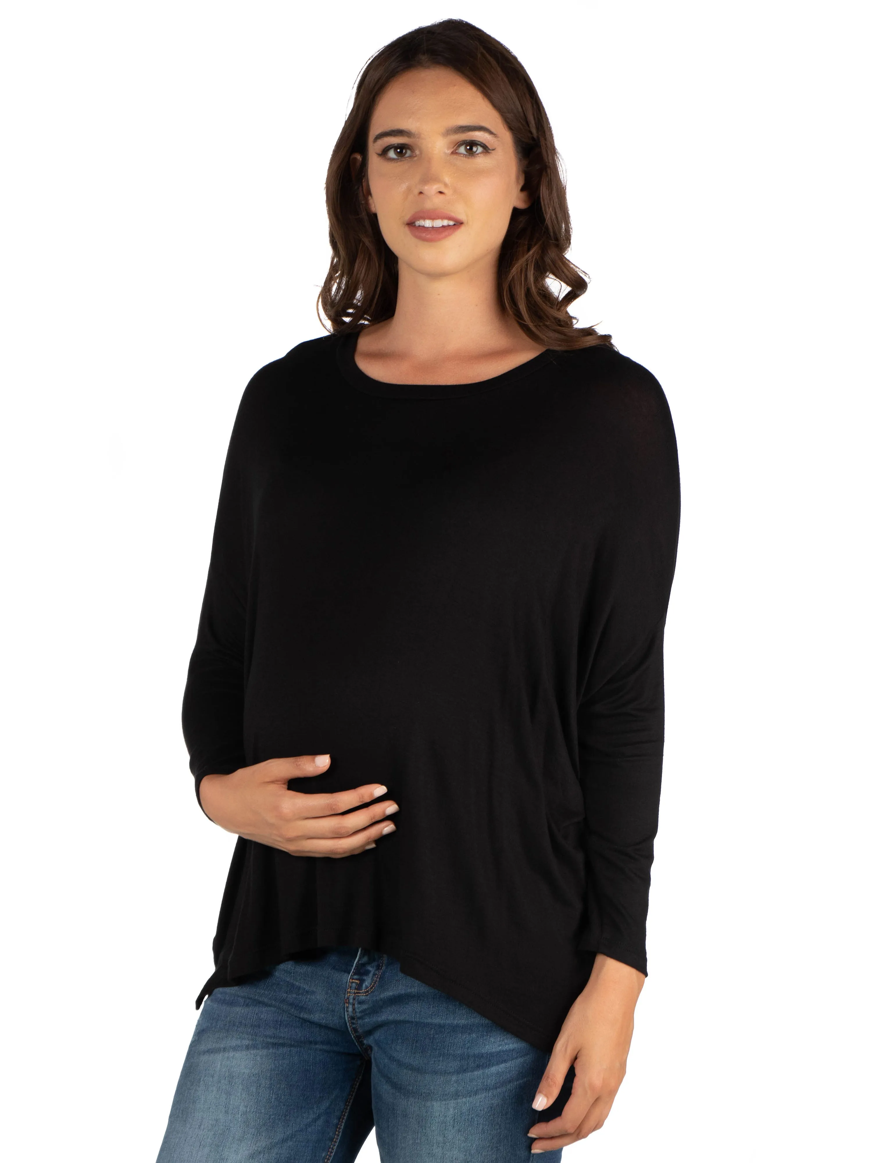 Oversized Long Sleeve Maternity Dolman Top sold by 24/7 Comfort Apparel product image thumbnail 2