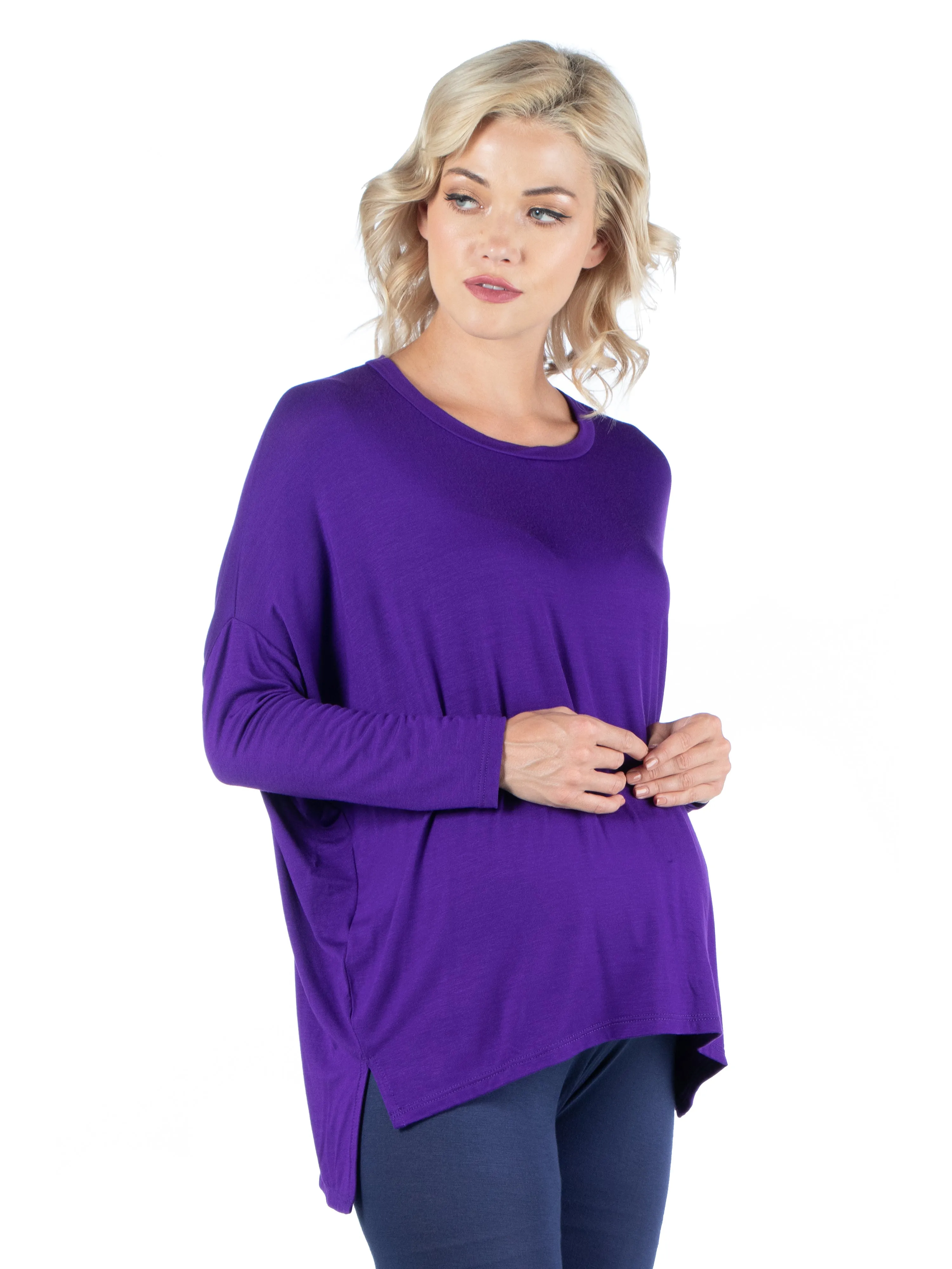 Oversized Long Sleeve Maternity Dolman Top sold by 24/7 Comfort Apparel product image thumbnail 3