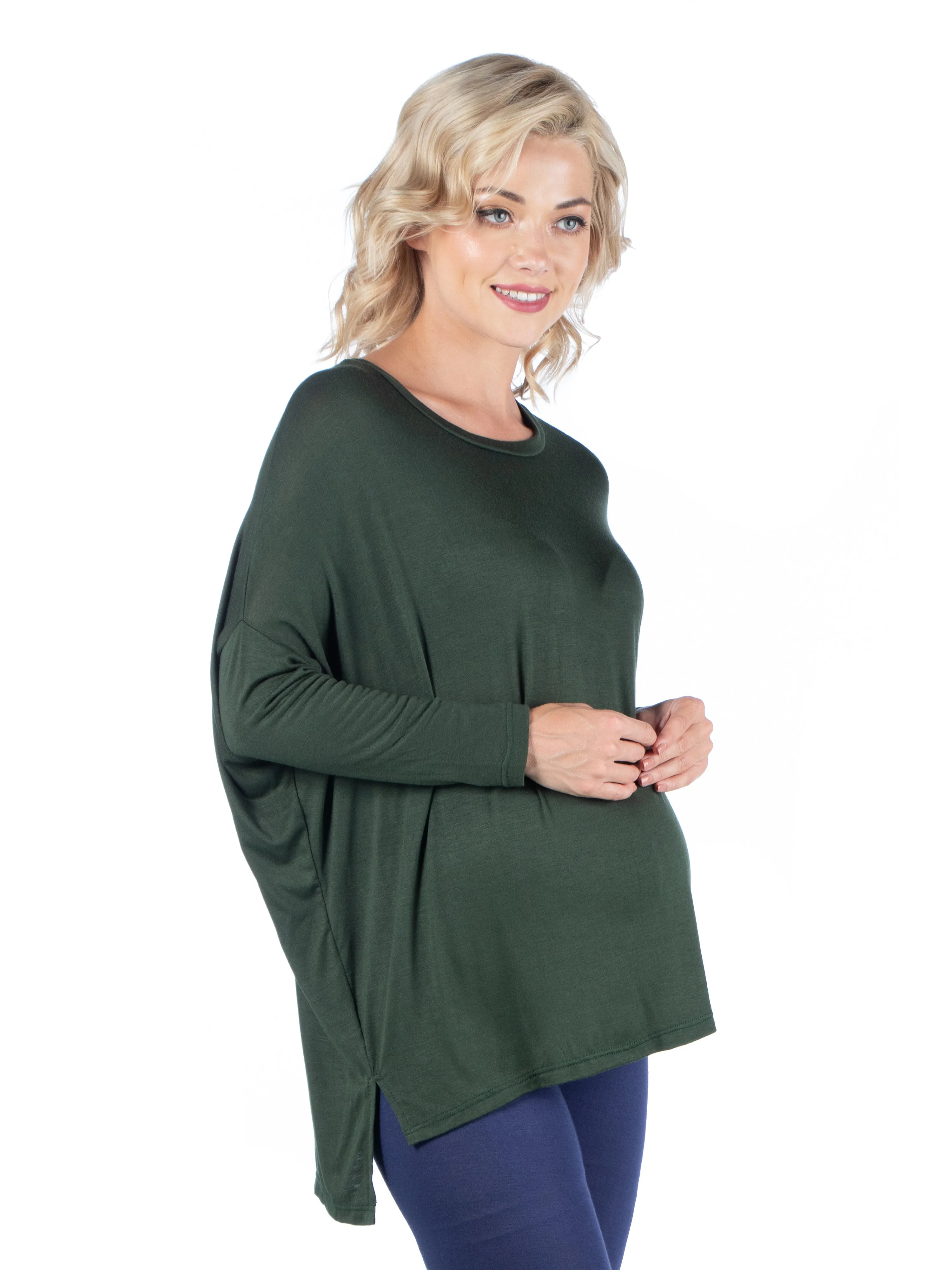 Oversized Long Sleeve Maternity Dolman Top sold by 24/7 Comfort Apparel