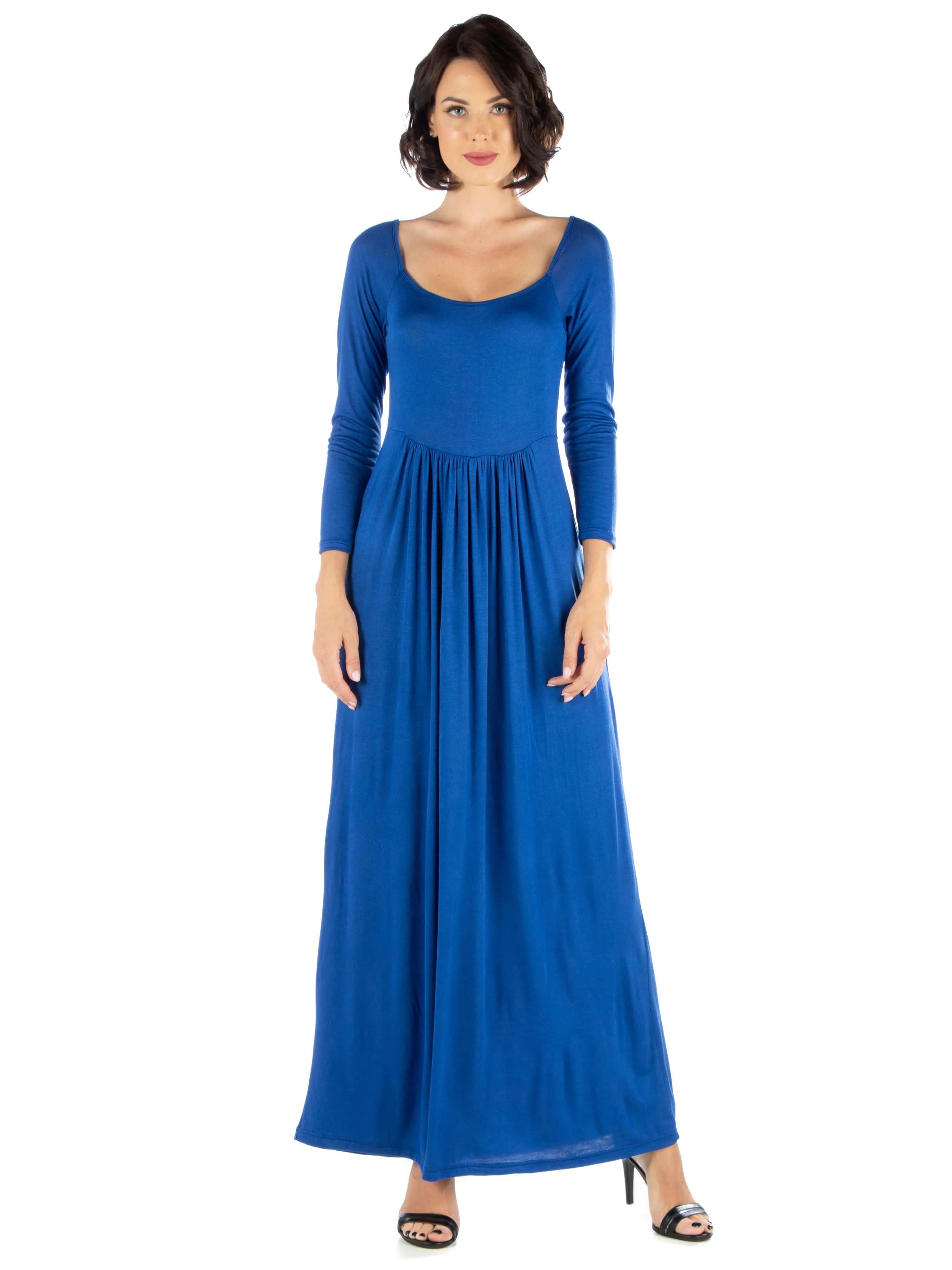 Empire Waist Long Sleeve Casual Maxi Dress sold by 24/7 Comfort Apparel