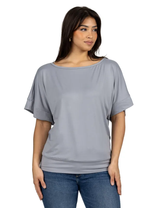 Loose Fit Dolman Top with Wide Sleeves sold by 24/7 Comfort Apparel