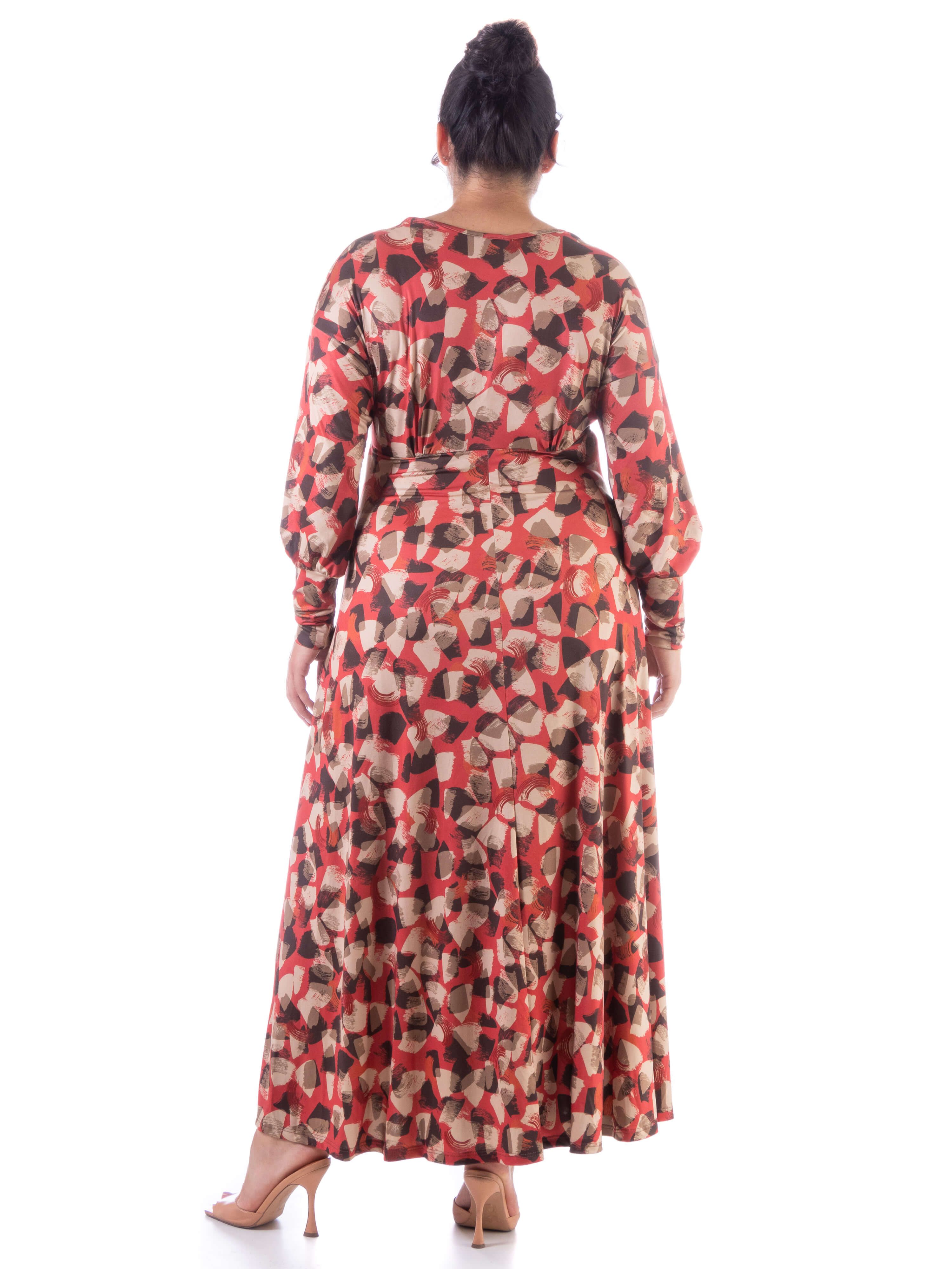 Print Dolman Long Sleeve Flowy Maxi Dress sold by 24/7 Comfort Apparel product image thumbnail 3
