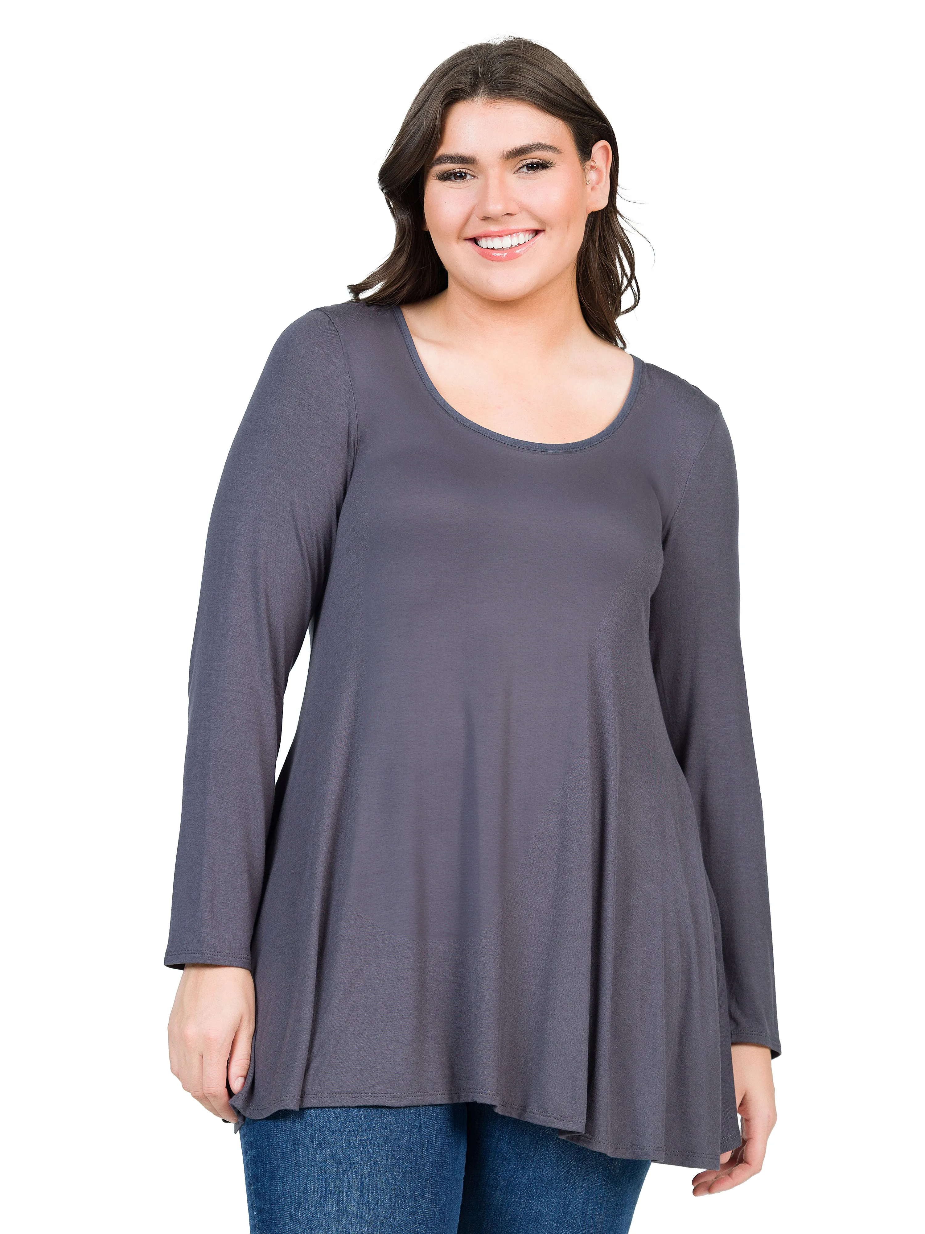Womens Plus Size Long Sleeve Tunic Top sold by 24/7 Comfort Apparel product image thumbnail 4