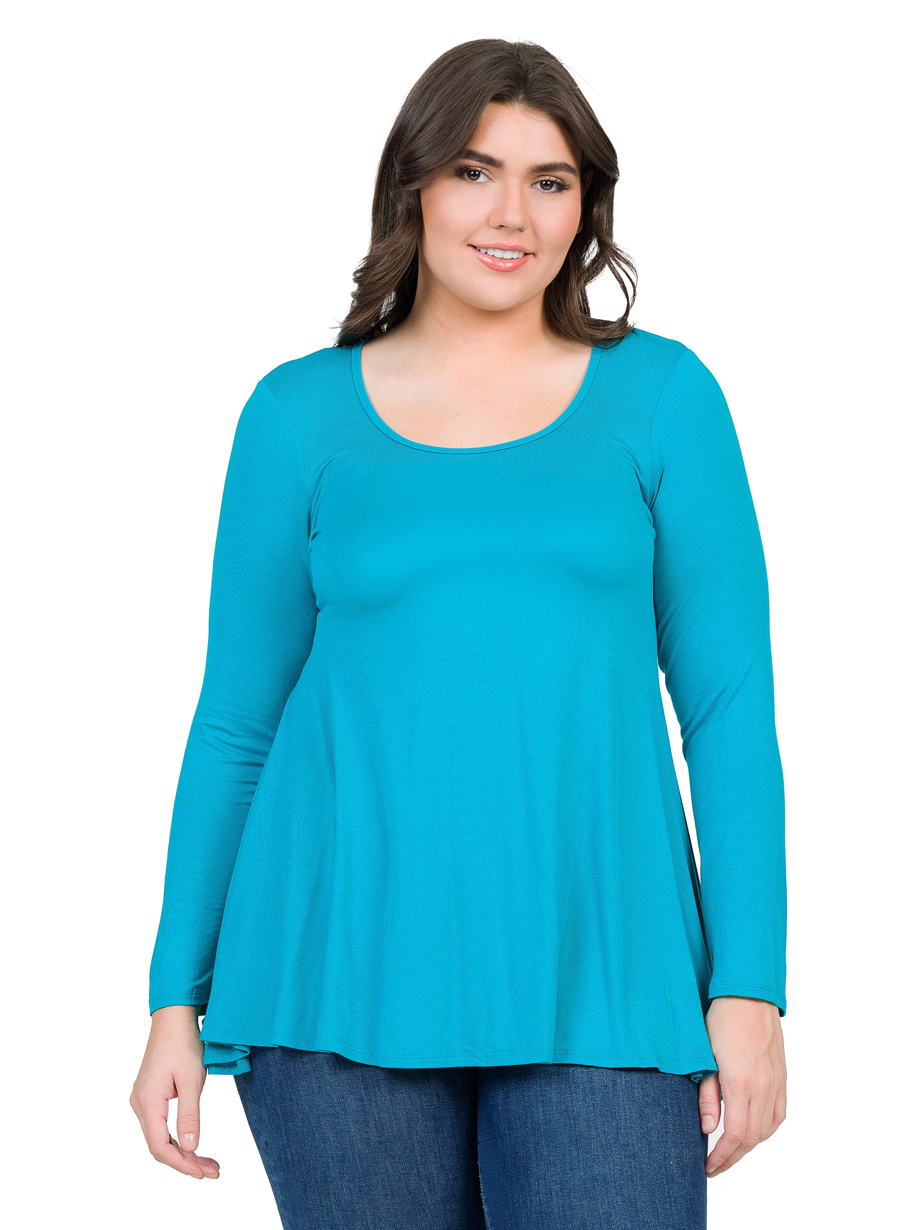 Womens Plus Size Long Sleeve Tunic Top sold by 24/7 Comfort Apparel product image thumbnail 5