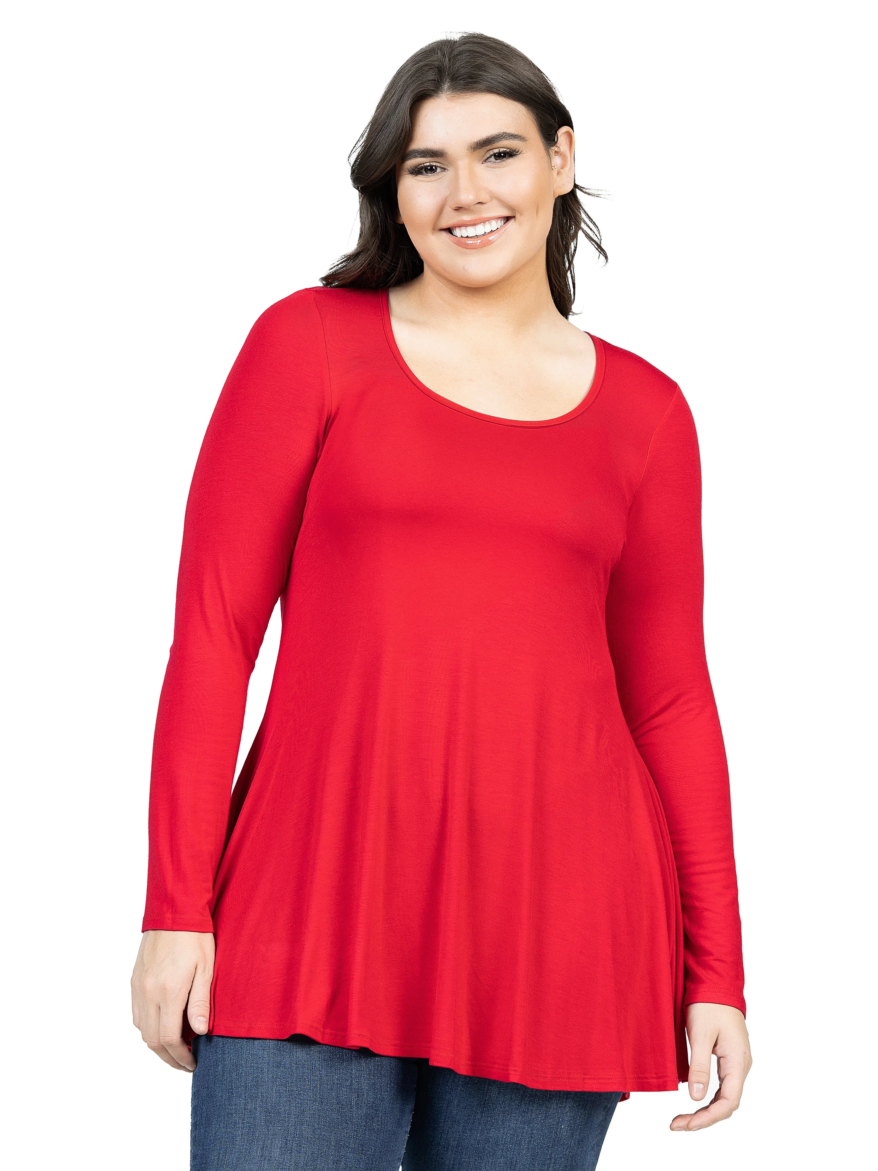 Womens Plus Size Long Sleeve Tunic Top sold by 24/7 Comfort Apparel product image thumbnail 2