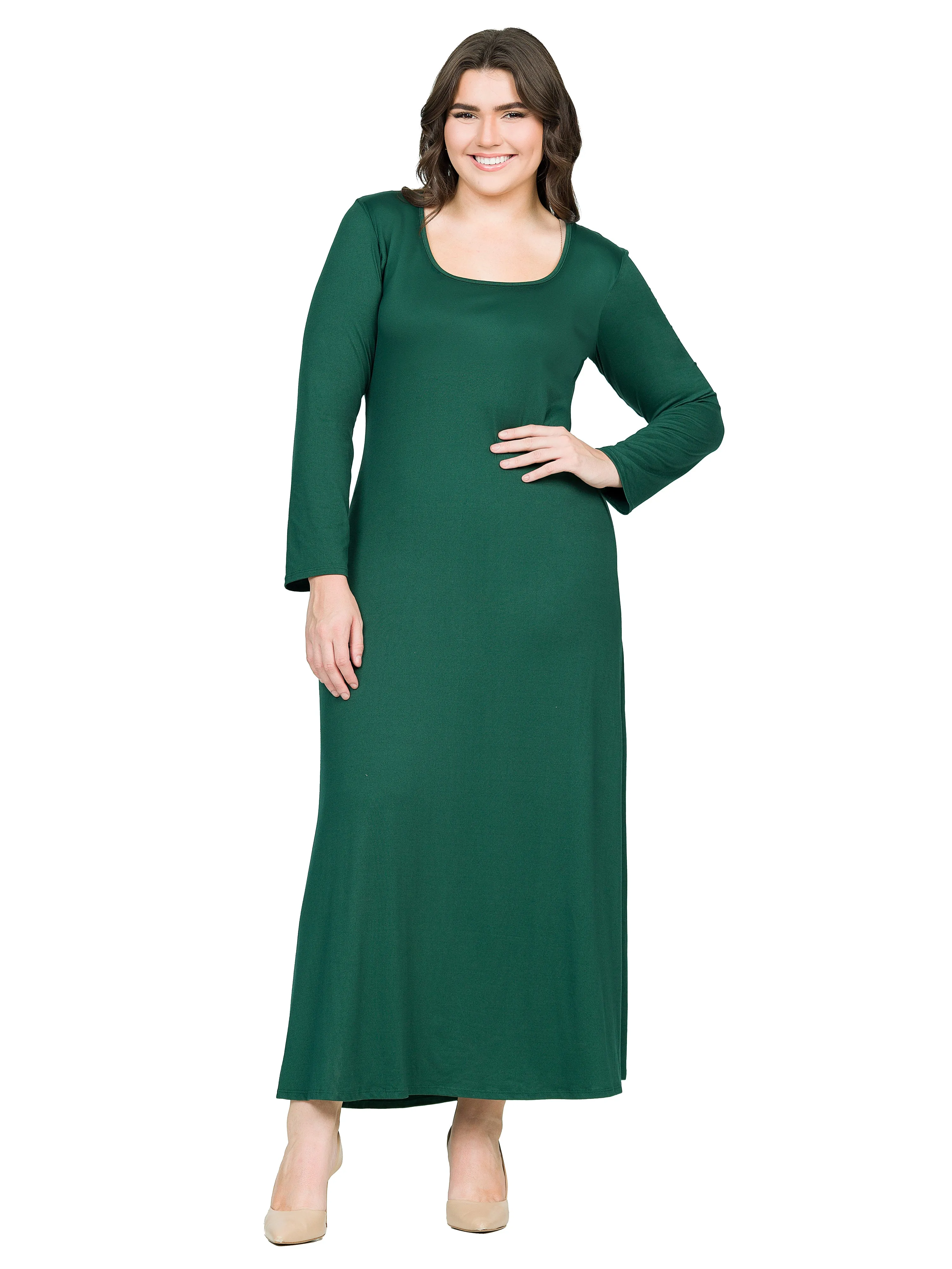 Womens Long Sleeve Plus Size Maxi Dress sold by 24/7 Comfort Apparel product image thumbnail 5