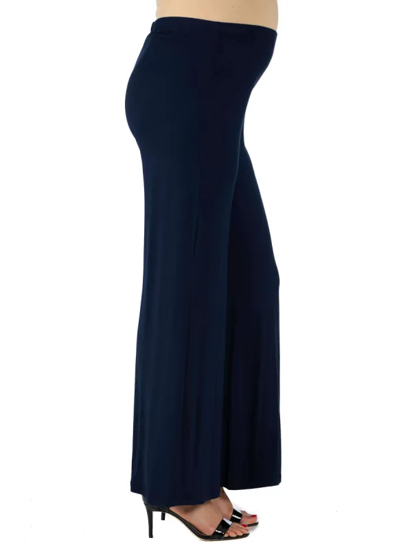 Womens Comfortable Solid Color Maternity Palazzo Pants sold by 24/7 Comfort Apparel