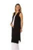 Sleeveless Long Maternity Cardigan with Side Slit sold by 24/7 Comfort Apparel