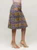 24seven Comfort Apparel Bright Floral Print Comfortable Elastic Waist Knee Length Skirt sold by 24/7 Comfort Apparel