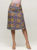 24seven Comfort Apparel Bright Floral Print Comfortable Elastic Waist Knee Length Skirt sold by 24/7 Comfort Apparel