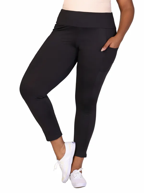 24seven Comfort Apparel Plus Size Side Pocket Ankle Length Yoga Pant Leggings sold by 24/7 Comfort Apparel