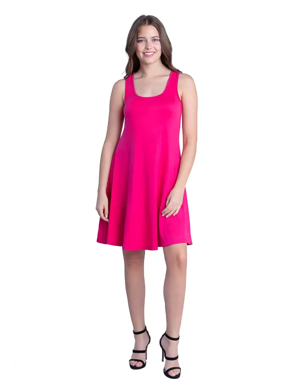 24seven Comfort Apparel Petite Sleeveless A Line Fit and Flare Skater Dress sold by 24/7 Comfort Apparel