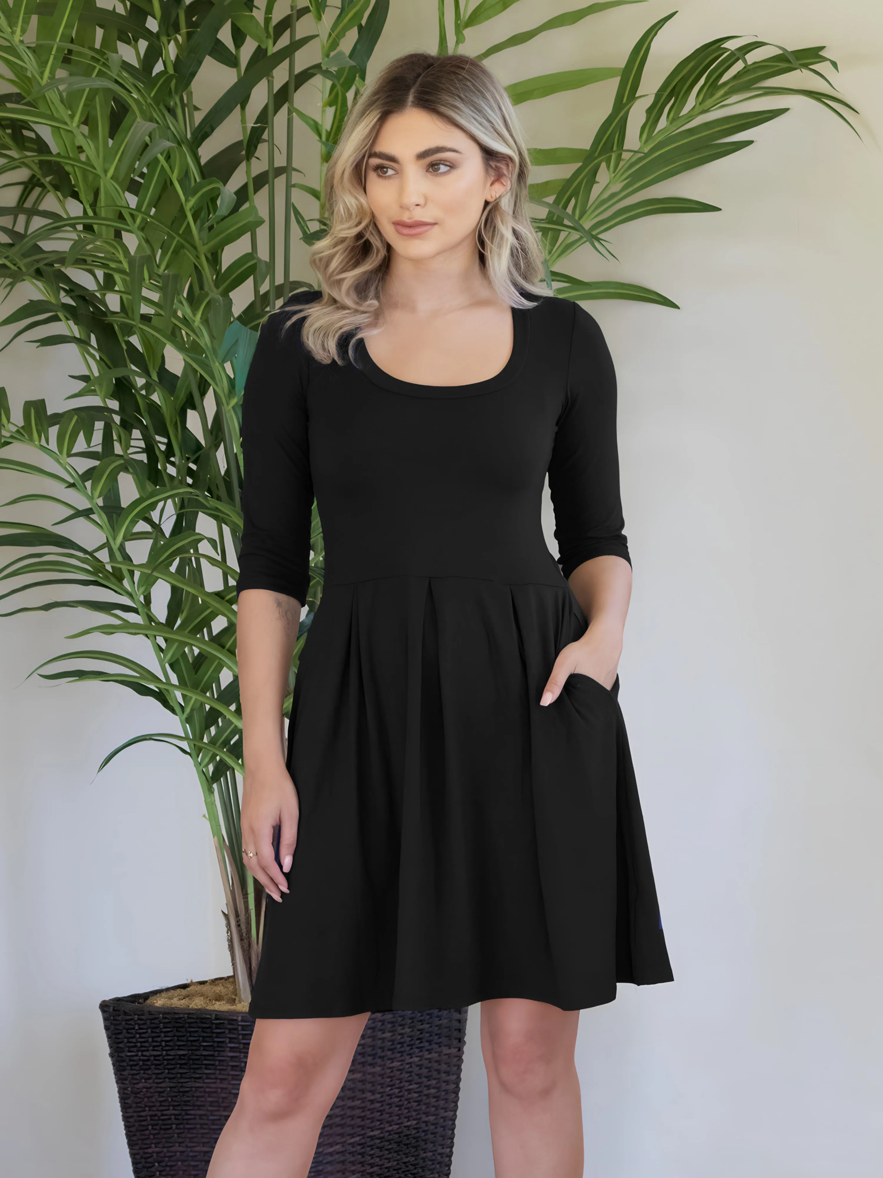 Essential Womens Scoop Neck Fit N Flare Mini Dress sold by 24/7 Comfort Apparel product image thumbnail 5