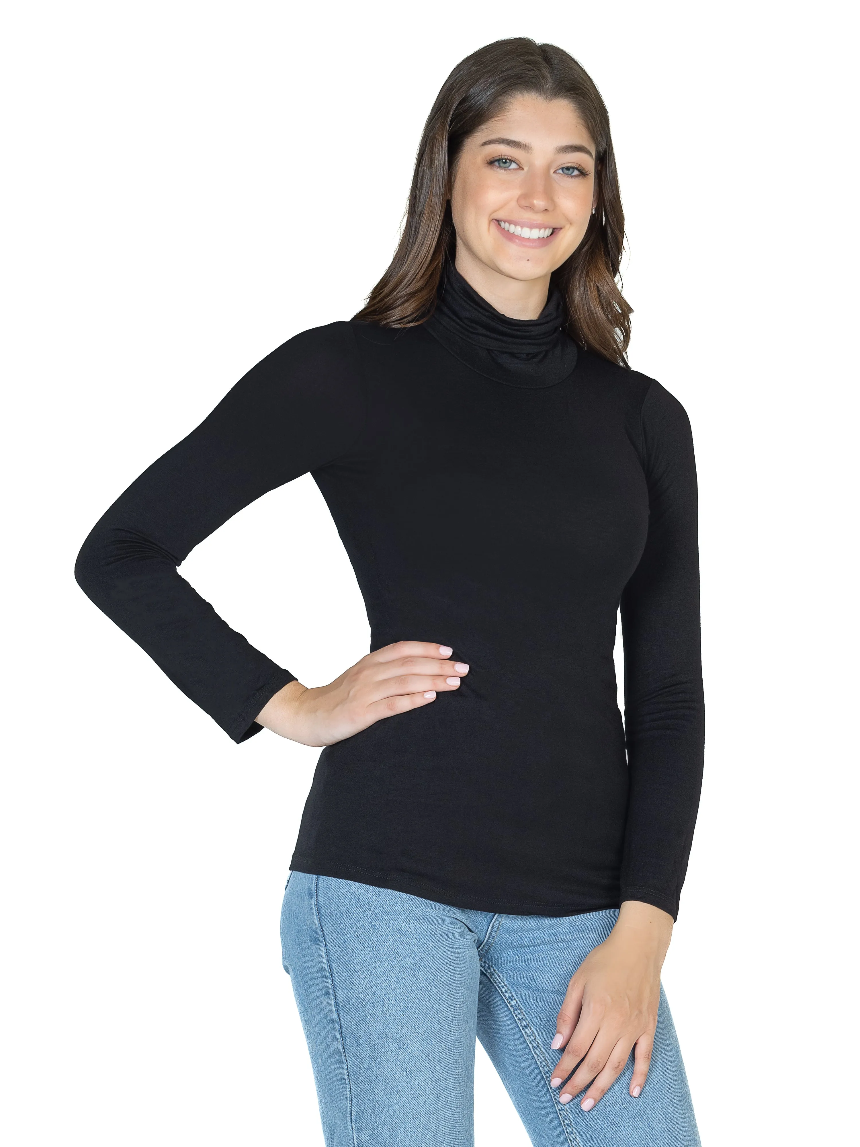 Basic Womens Classic Long Sleeve Turtleneck Top sold by 24/7 Comfort Apparel product image thumbnail 2