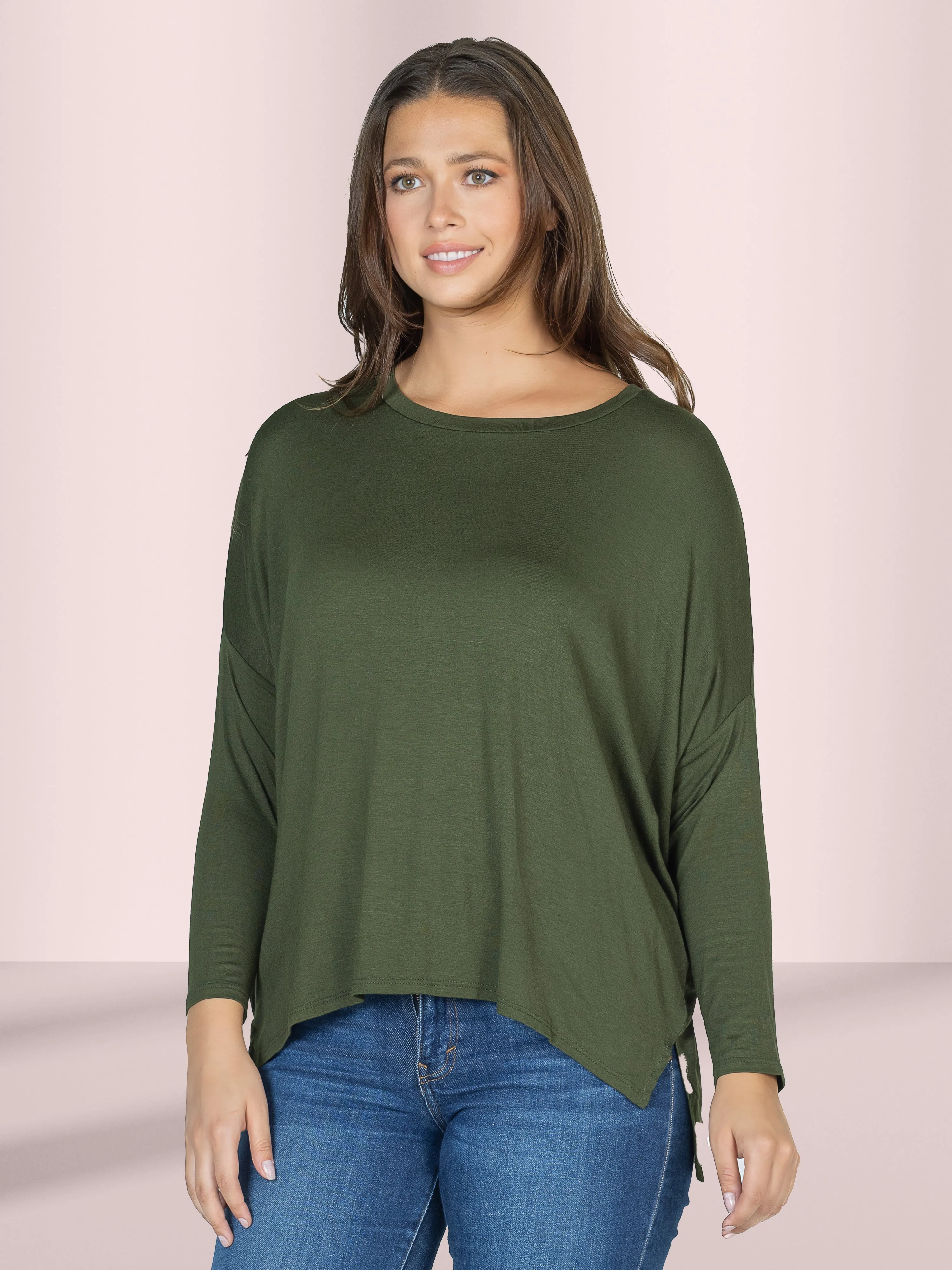 Oversized Long Sleeve Dolman Top sold by 24/7 Comfort Apparel