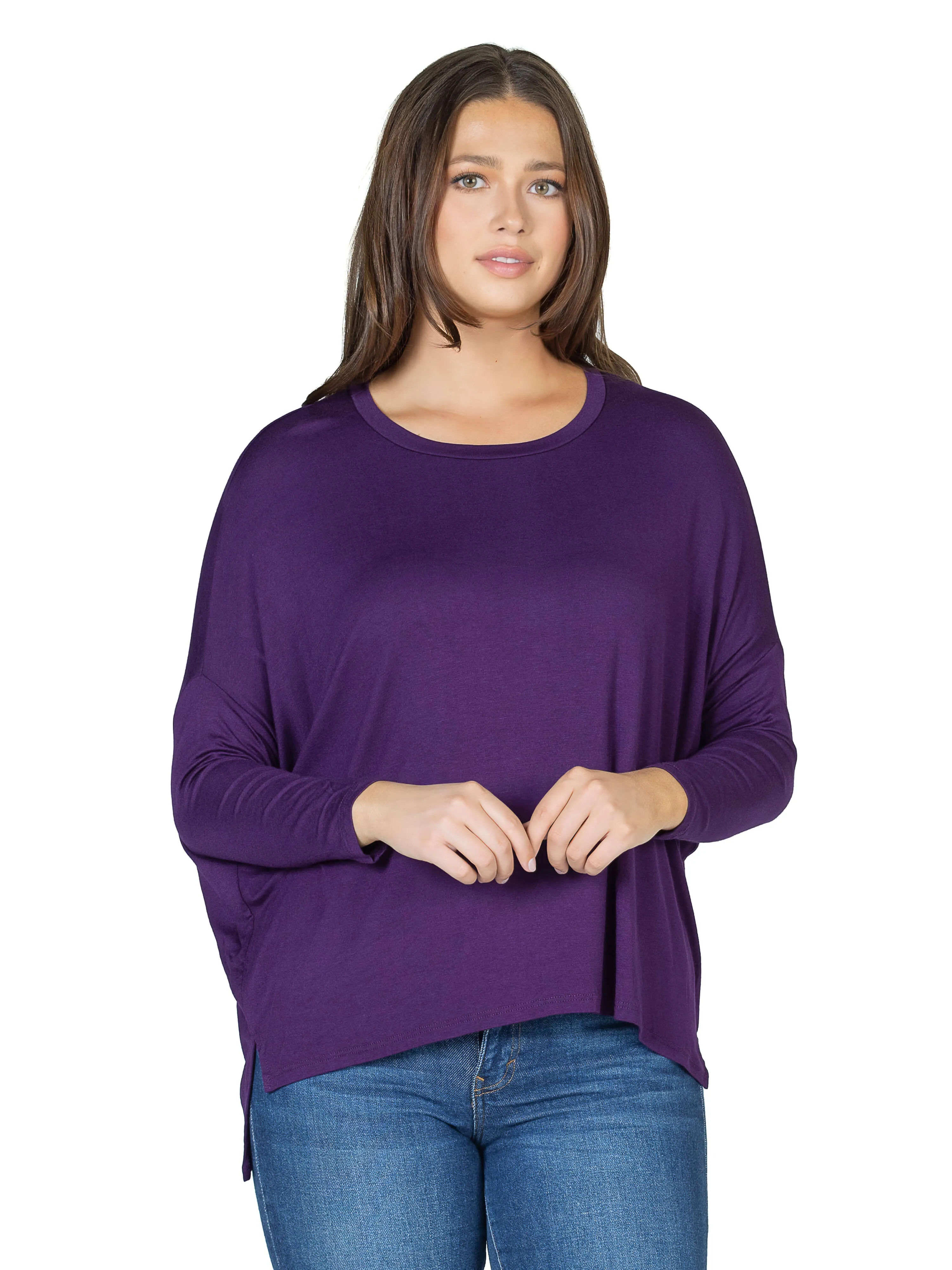 Oversized Long Sleeve Dolman Top sold by 24/7 Comfort Apparel product image thumbnail 3