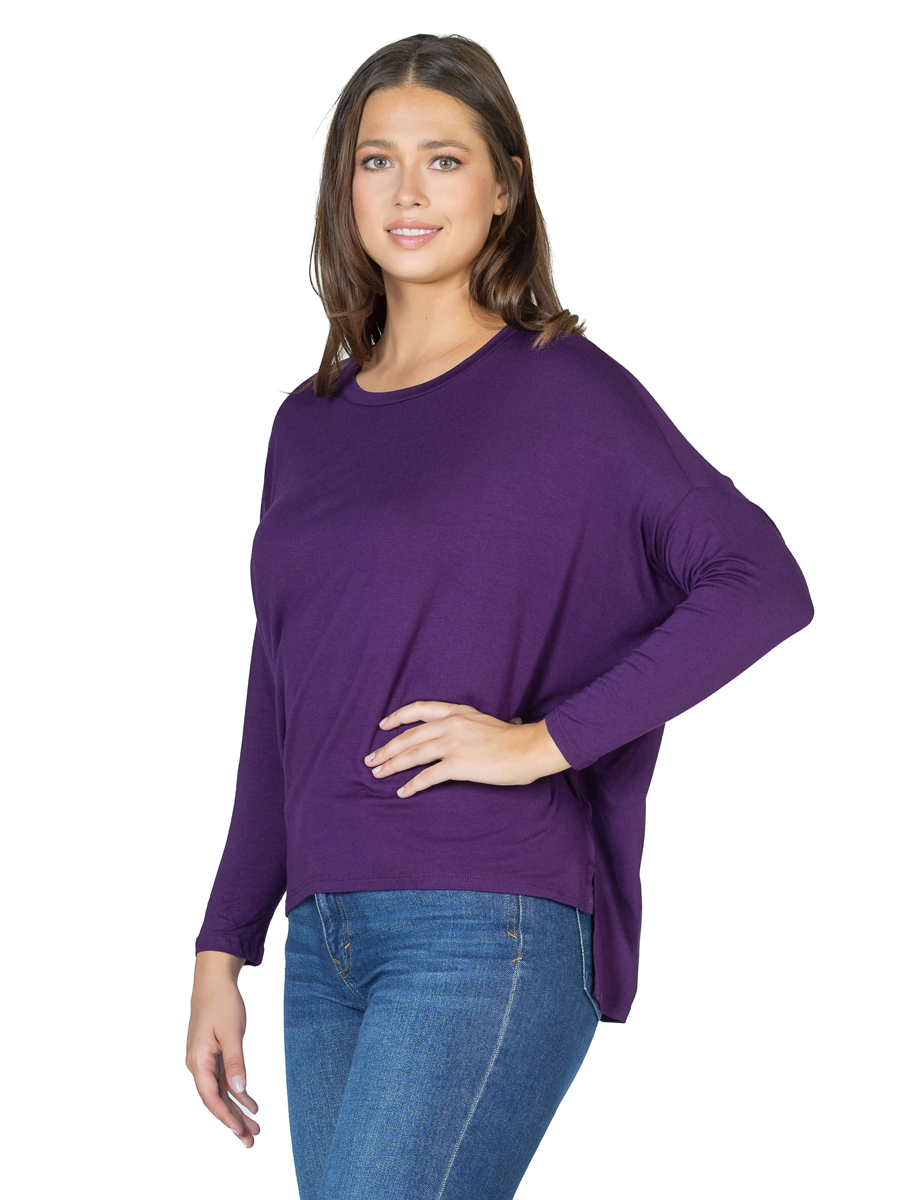 Oversized Long Sleeve Dolman Top sold by 24/7 Comfort Apparel product image thumbnail 5