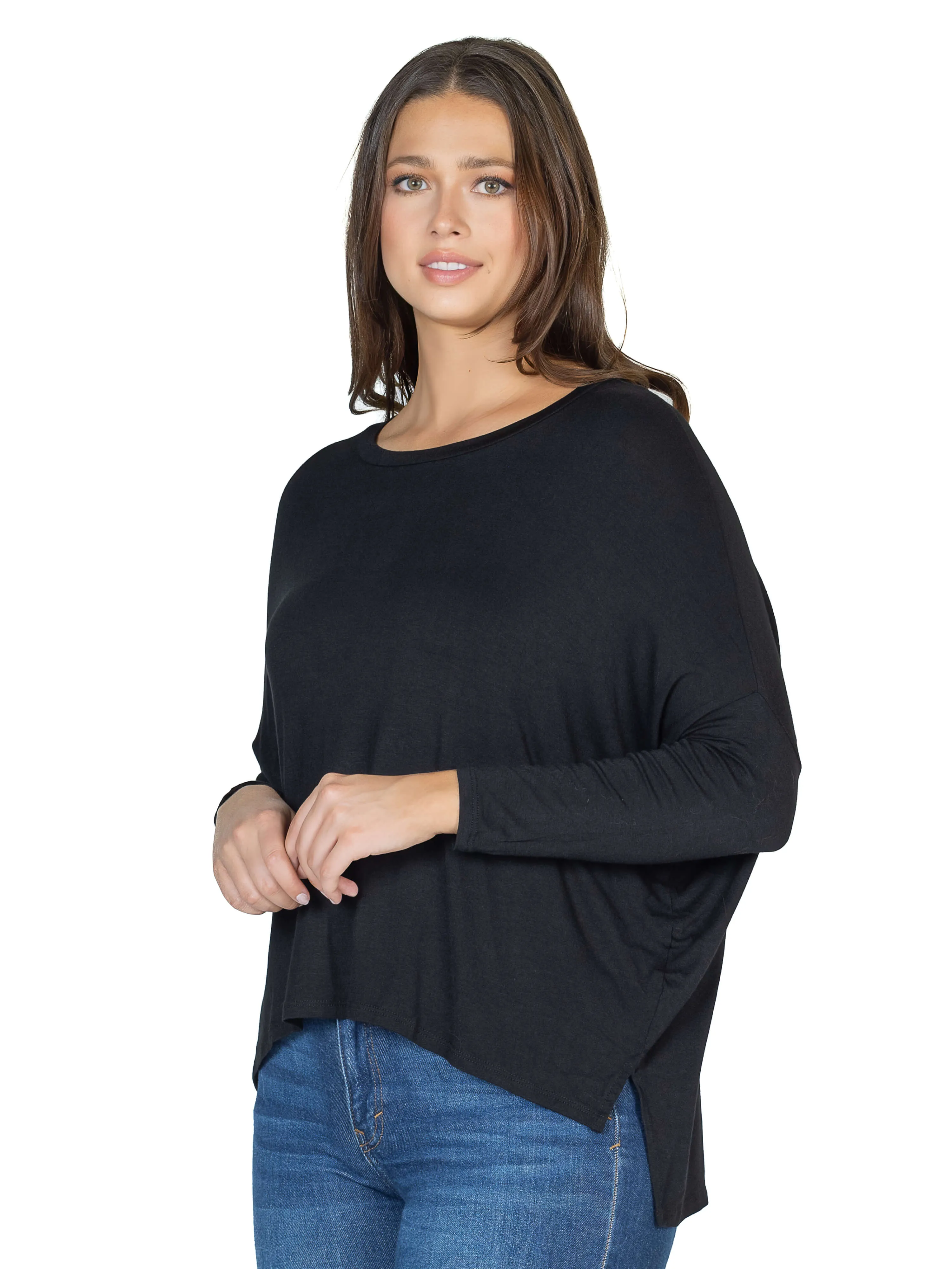 Oversized Long Sleeve Dolman Top sold by 24/7 Comfort Apparel product image thumbnail 2