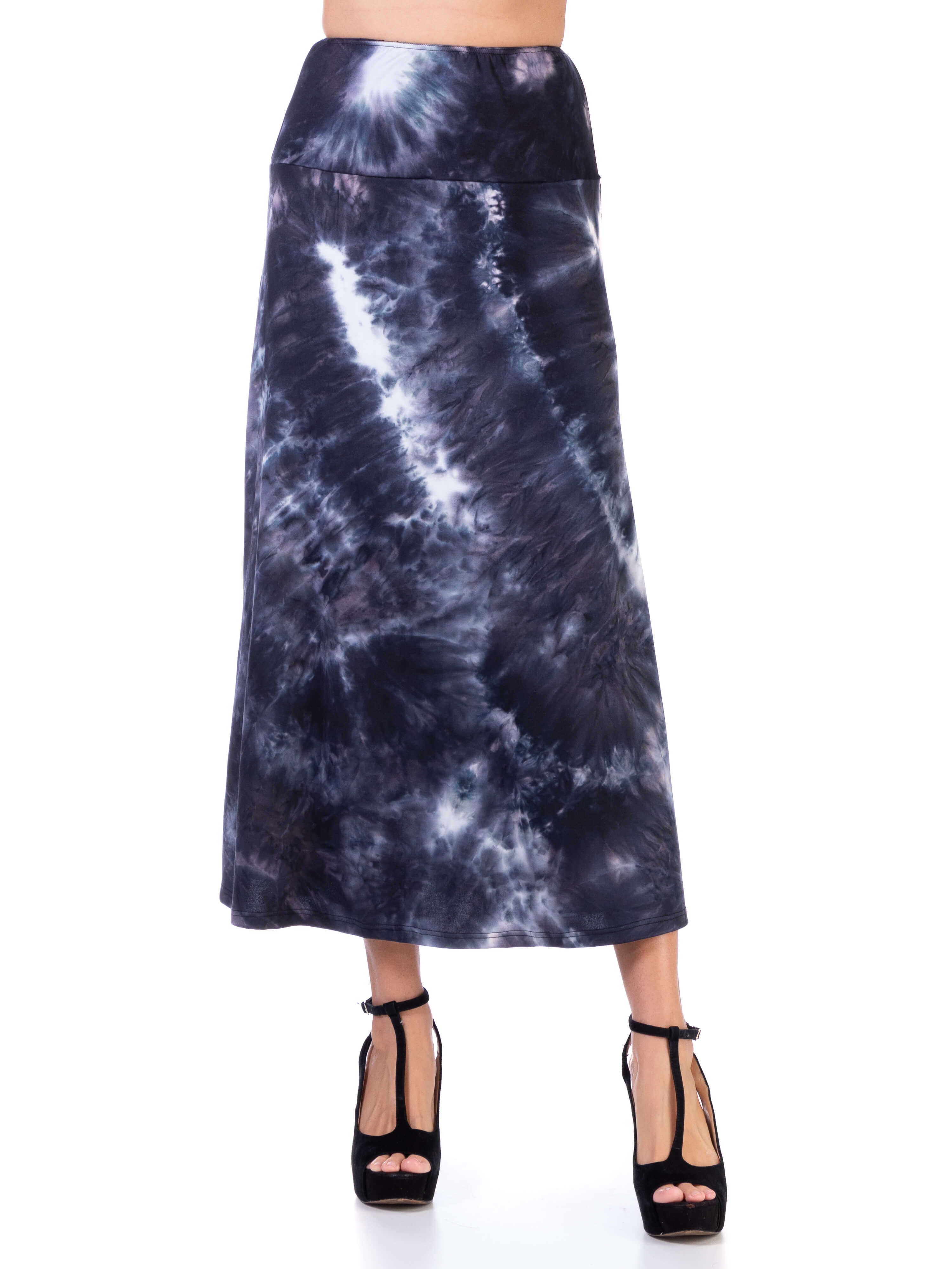 Tie Dye Elastic Waistband Casual Ankle Length Maxi Skirt sold by 24/7 Comfort Apparel product image thumbnail 2