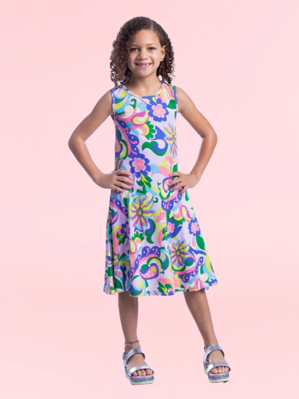 Colorful Girls  Floral Sleeveless With Pockets Short Dress sold by 24/7 Comfort Apparel