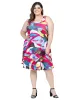 Plus Size Bright Pink Sleeveless Knee Length Tank Swing Dress sold by 24/7 Comfort Apparel