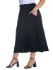 Foldover Plus Size Maxi Skirt With Pockets sold by 24/7 Comfort Apparel