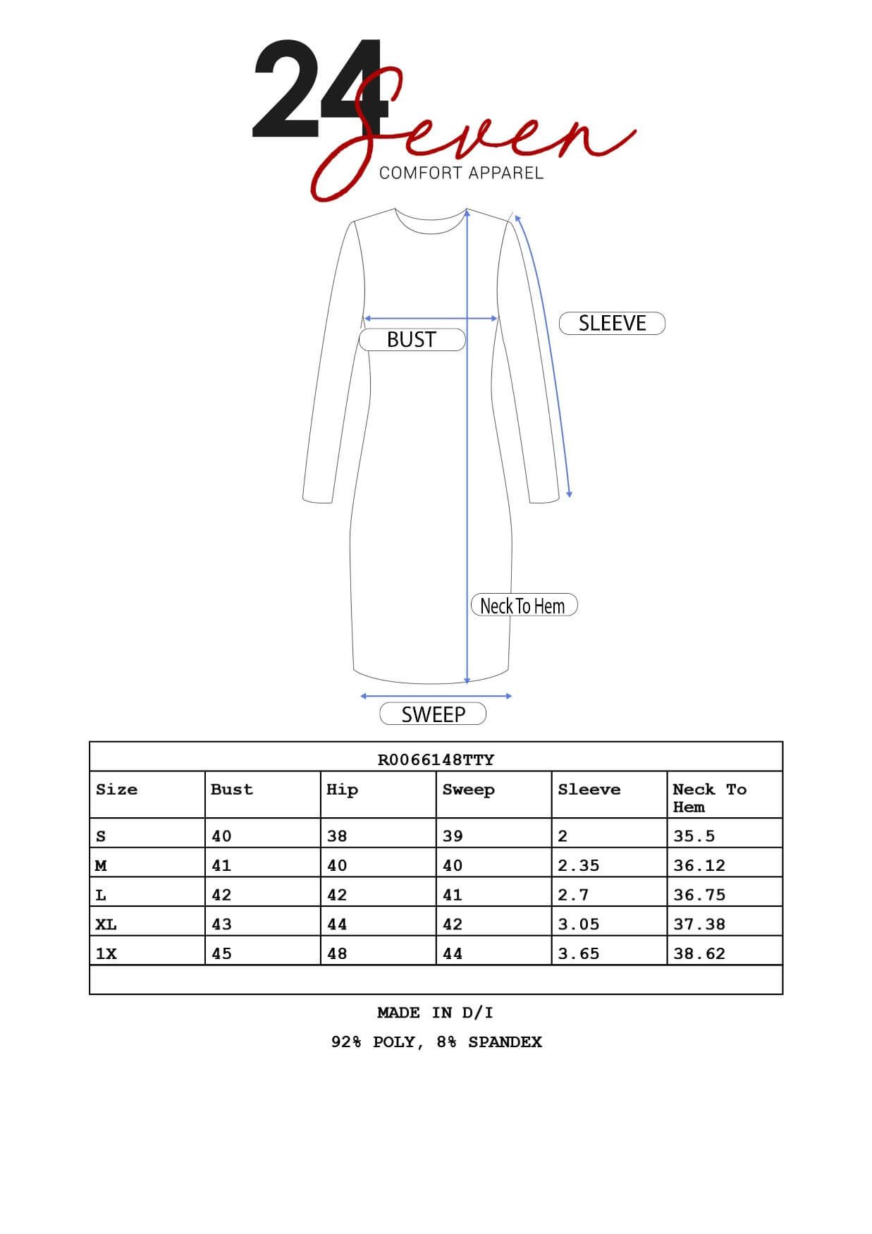 Loose Fit Casual Teal Tie Dye Knee Length T Shirt Dress sold by 24/7 Comfort Apparel product image thumbnail 4