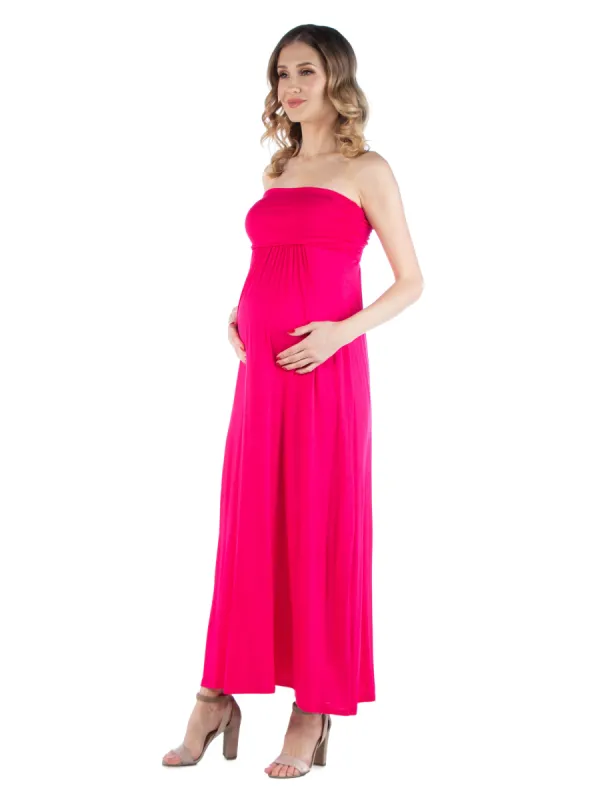 Sleeveless Empire Waist Maternity Maxi Dress sold by 24/7 Comfort Apparel