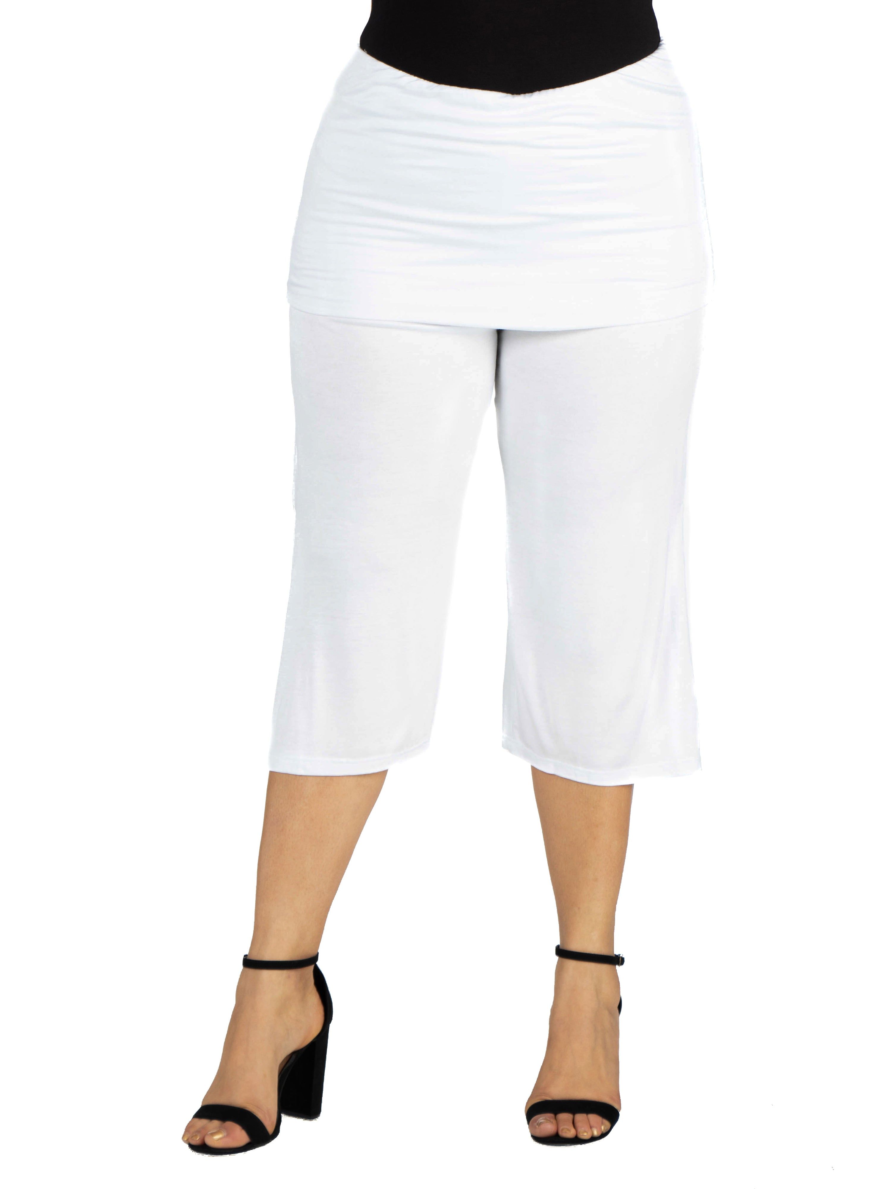 Foldover Waist Plus Size Cropped Pants sold by 24/7 Comfort Apparel product image thumbnail 2