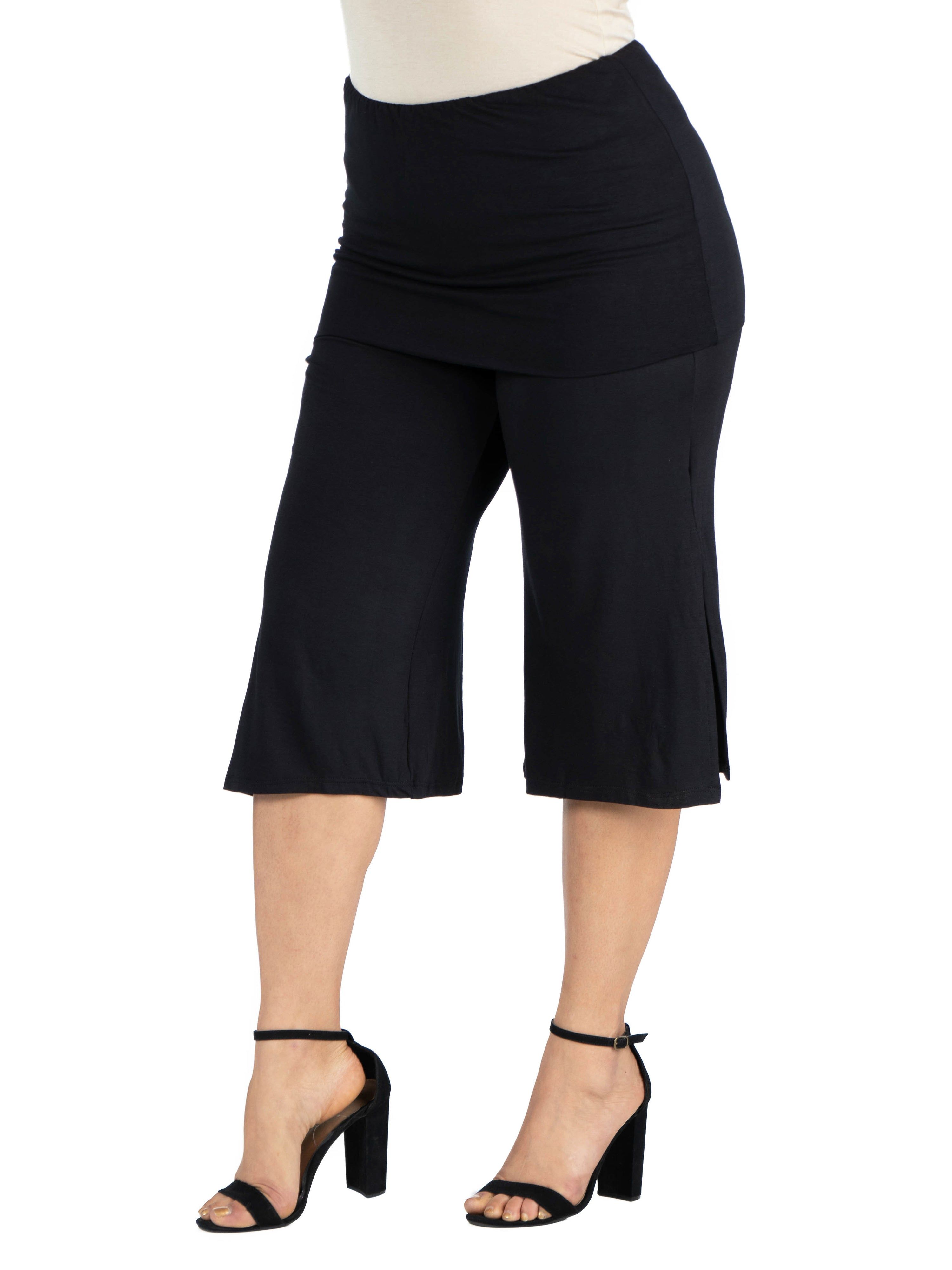 Foldover Waist Plus Size Cropped Pants sold by 24/7 Comfort Apparel product image thumbnail 3