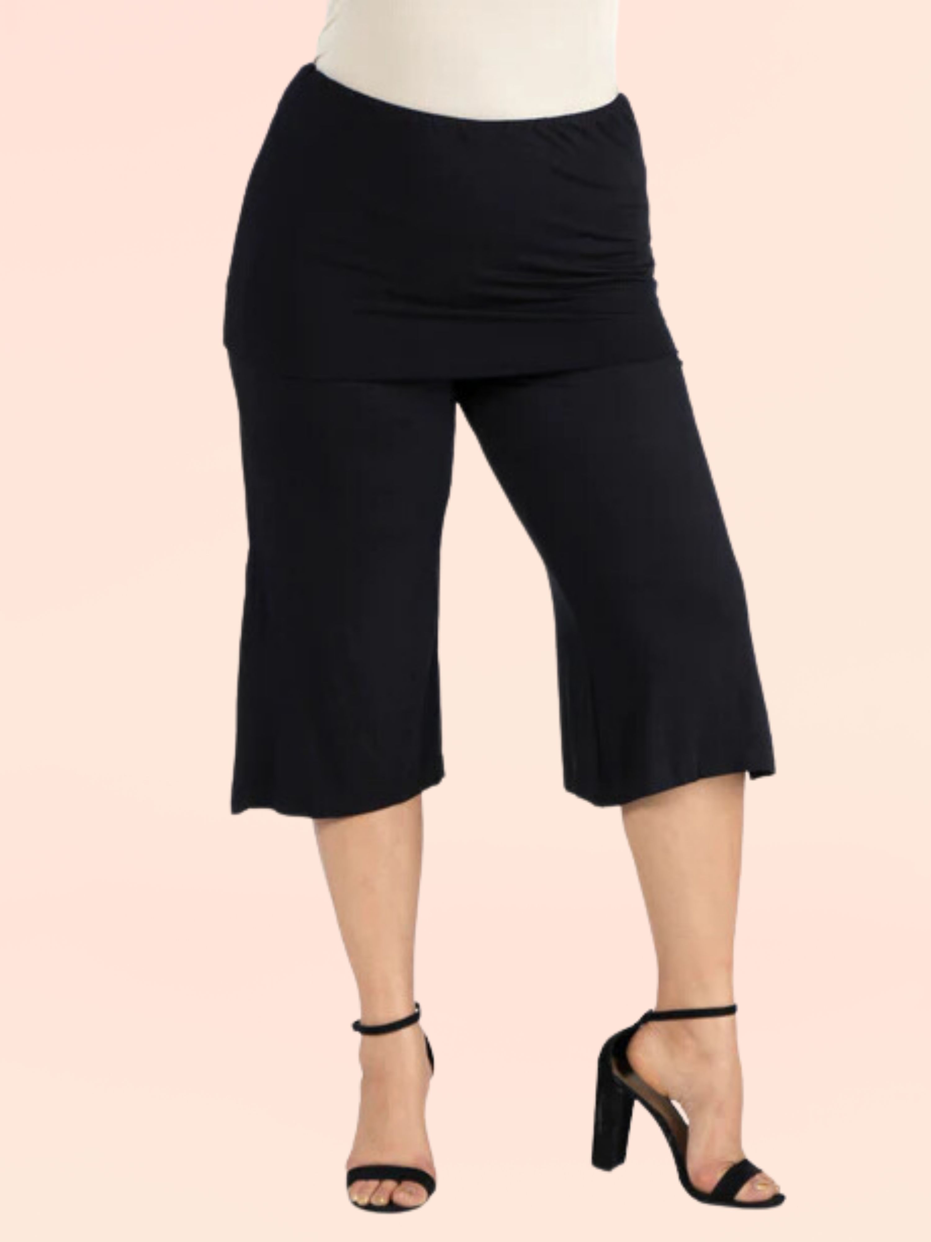 Foldover Waist Plus Size Cropped Pants sold by 24/7 Comfort Apparel