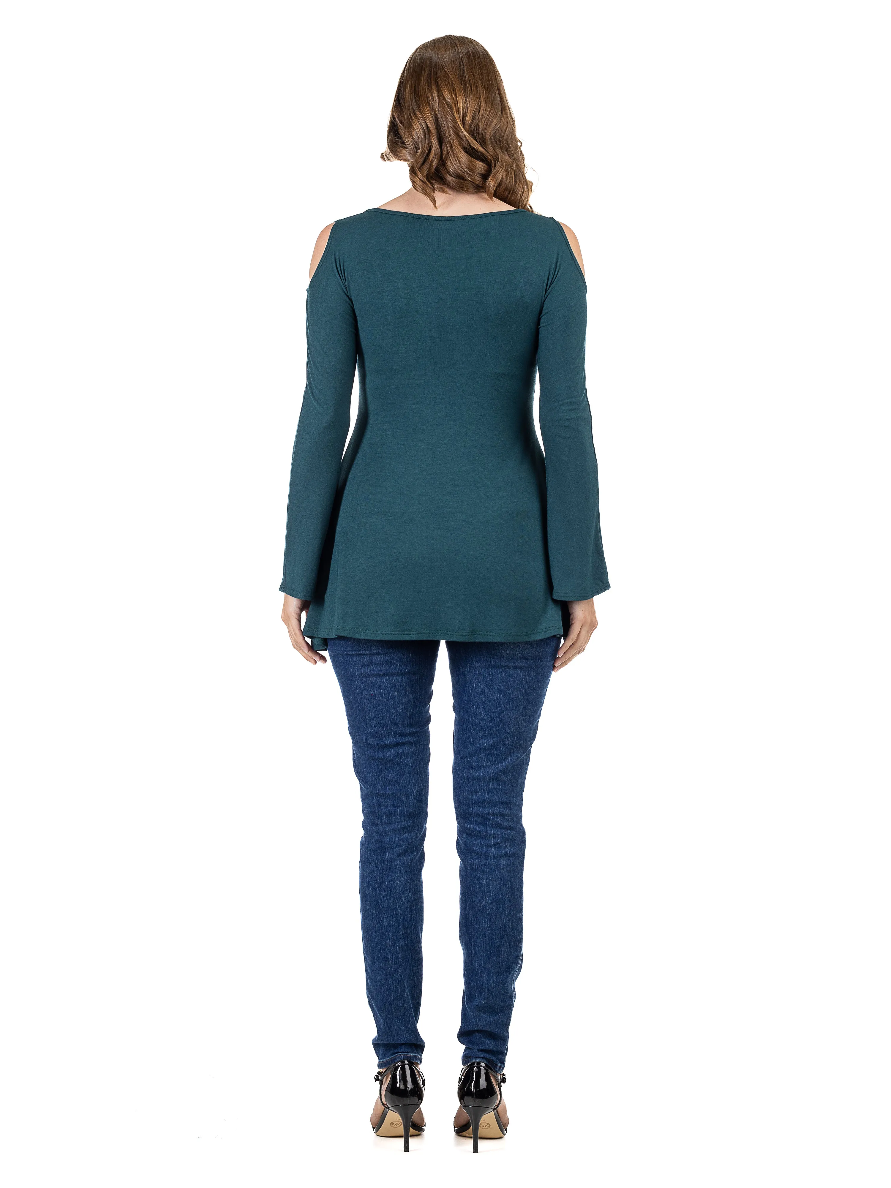 Criss Cross Cold Shoulder Long Sleeve Top sold by 24/7 Comfort Apparel product image thumbnail 4