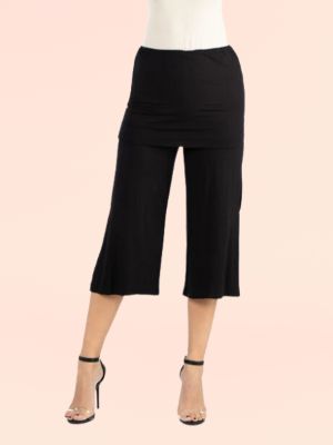 Cropped Elastic Straight Pants sold by 24/7 Comfort Apparel