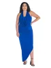 Cowl Neck Long Asymmetrical Backless Plus Size Halter Dress sold by 24/7 Comfort Apparel