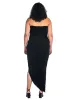 Cowl Neck Long Asymmetrical Backless Plus Size Halter Dress sold by 24/7 Comfort Apparel
