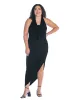 Cowl Neck Long Asymmetrical Backless Plus Size Halter Dress sold by 24/7 Comfort Apparel