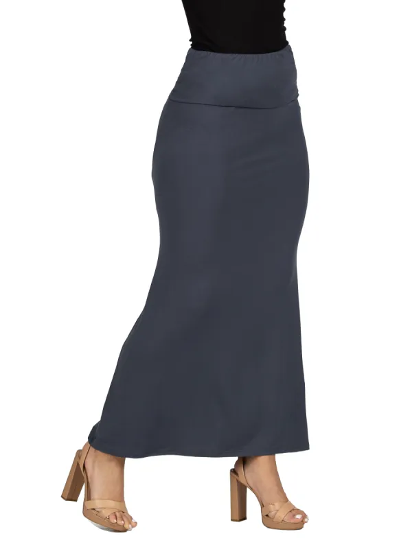 Womens Comfortable Foldover Maxi Skirt sold by 24/7 Comfort Apparel