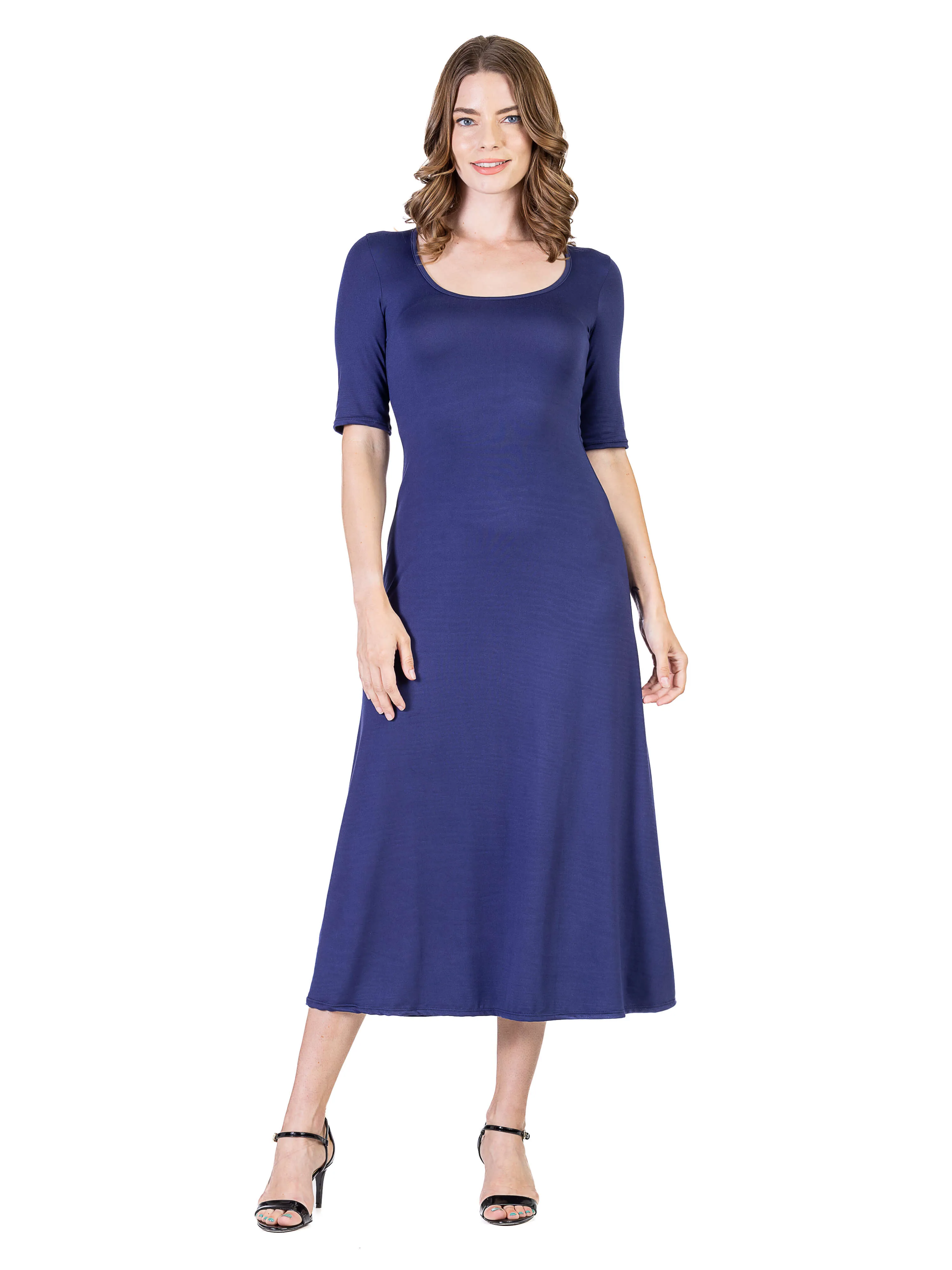 Womens Casual Maxi Dress With Sleeves sold by 24/7 Comfort Apparel product image thumbnail 5