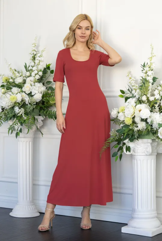 Womens Casual Maxi Dress With Sleeves sold by 24/7 Comfort Apparel