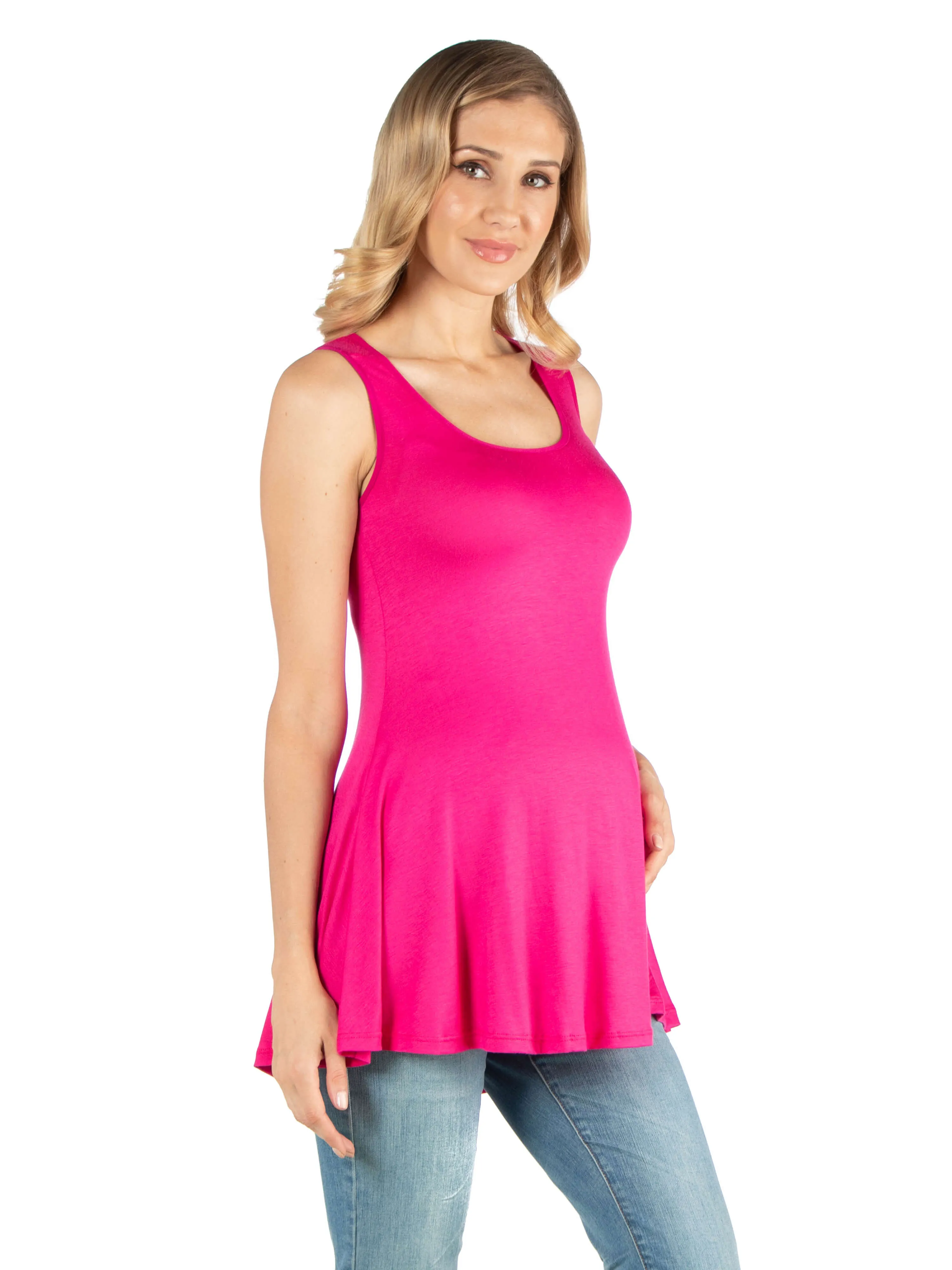 Scoop Neck Sleeveless Maternity Tank Top sold by 24/7 Comfort Apparel product image thumbnail 2