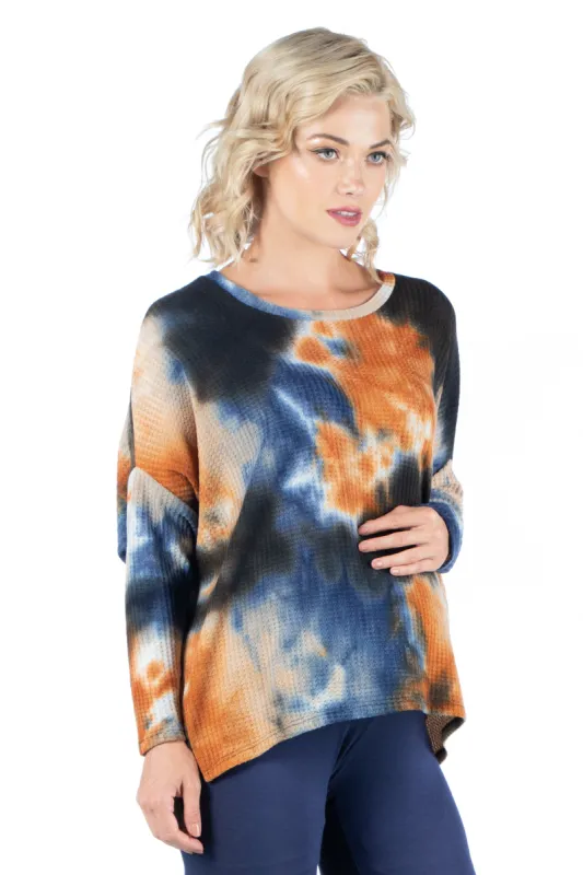 Oversized Tie Dye Long Sleeve Dolman Maternity Tunic Top sold by 24/7 Comfort Apparel