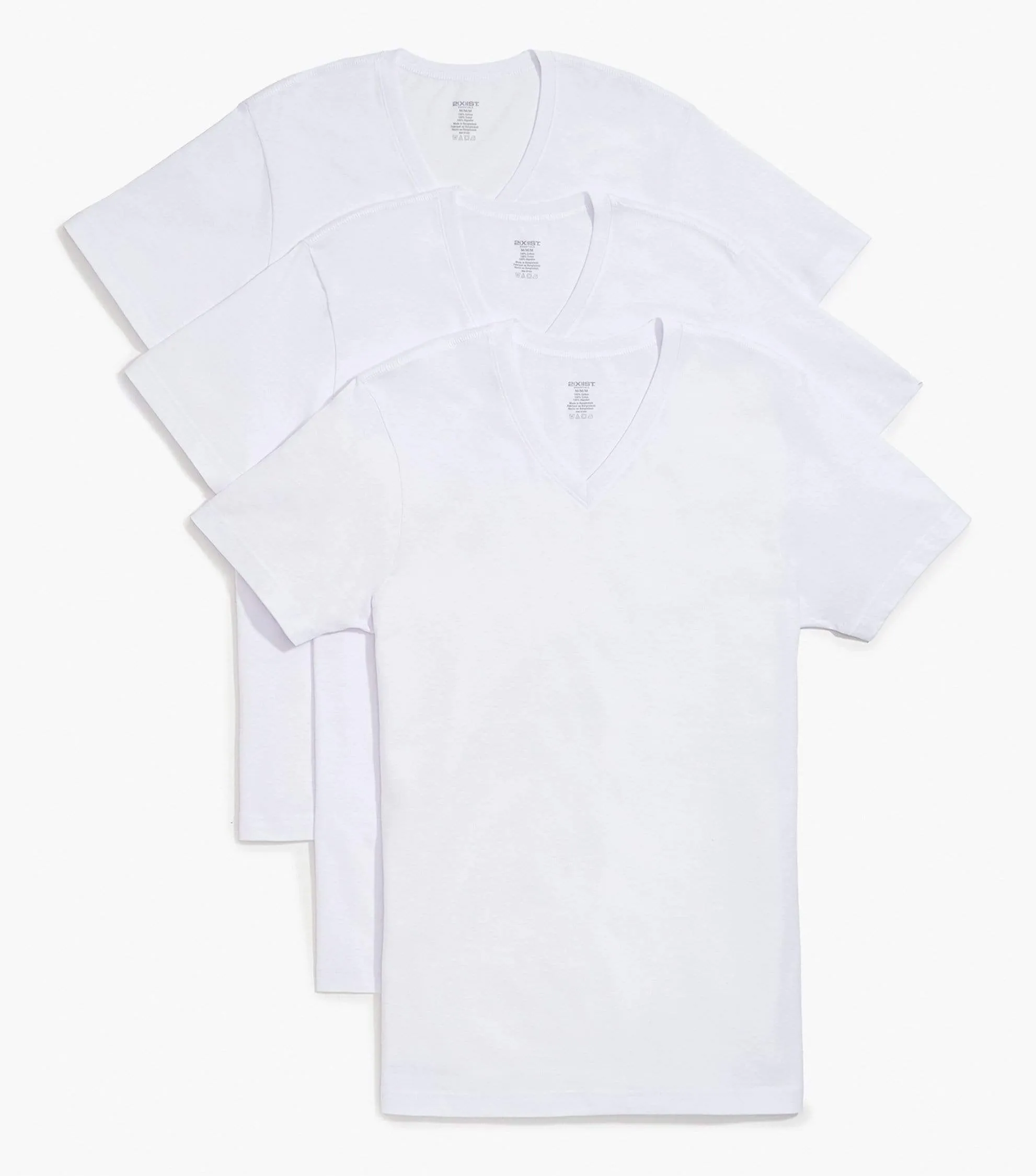 Essential Cotton V-Neck T-Shirt 3-Pack sold by 2xist