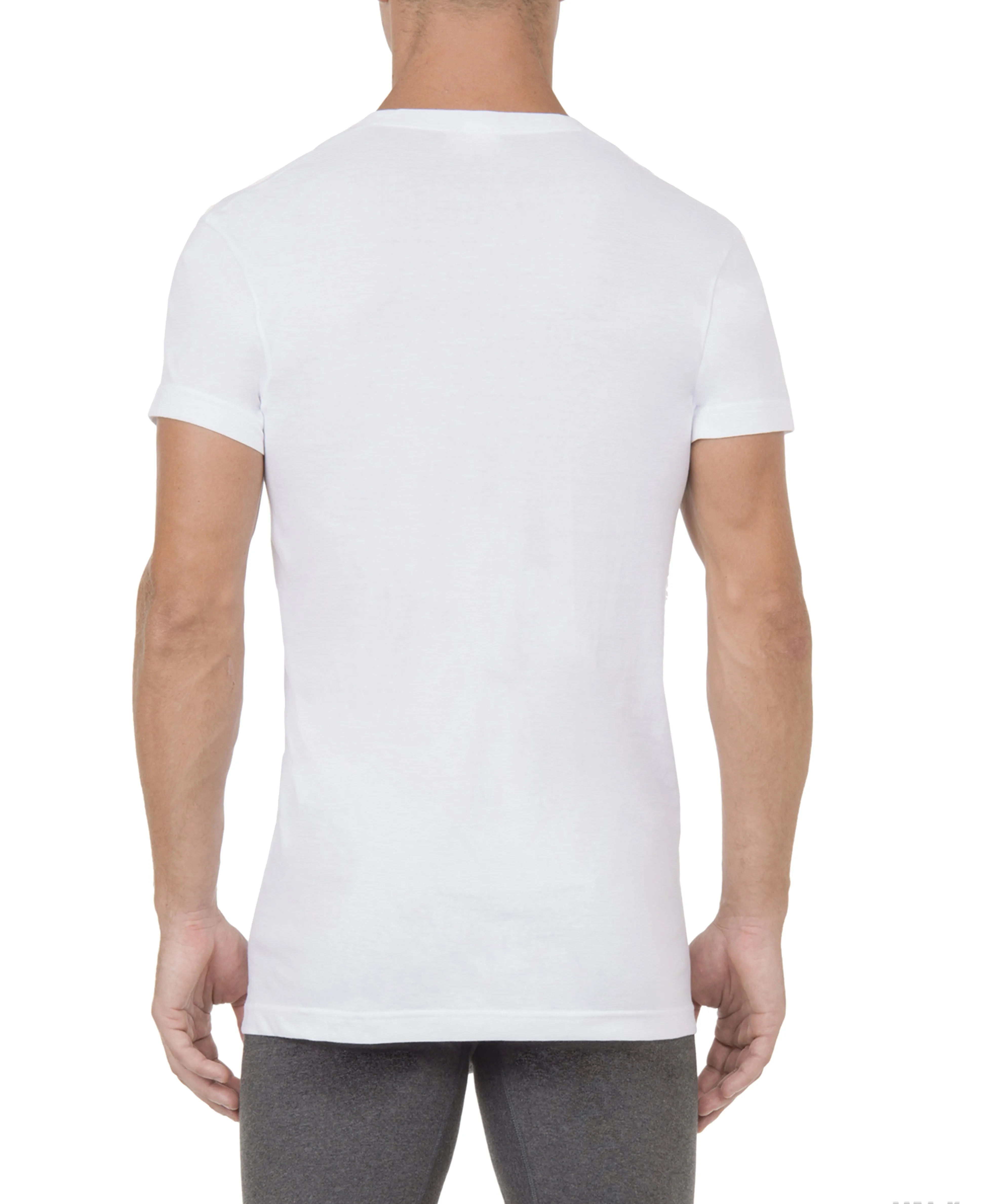 Essential Cotton Slim Fit Deep V-Neck T-Shirt 3-Pack sold by 2xist product image thumbnail 4
