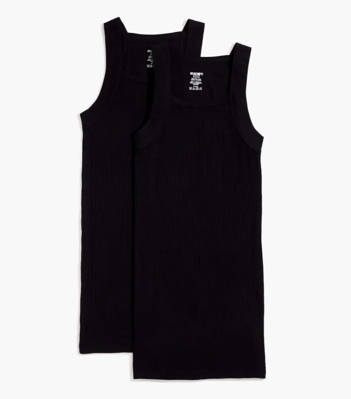 Essential Cotton Square-Cut Tank 2-Pack sold by 2xist